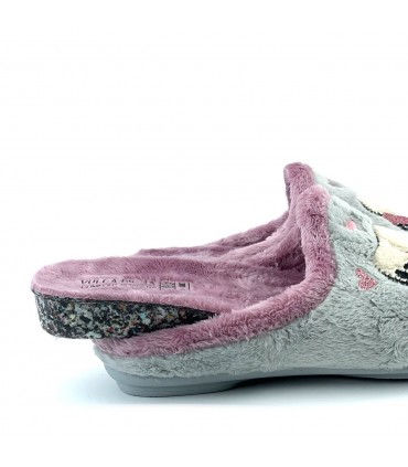 ZAPATILLA CASA VULCA-BICHA PERRITOS 4345 MALVA