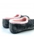 ZAPATILLA CASA VULCA-BICHA CERRADA 4306 GRIS ROSA