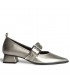 ZAPATO TACON BAJO CON HEBILLA M5740 PLOMO