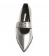 ZAPATO TACON BAJO CON HEBILLA M5740 PLOMO