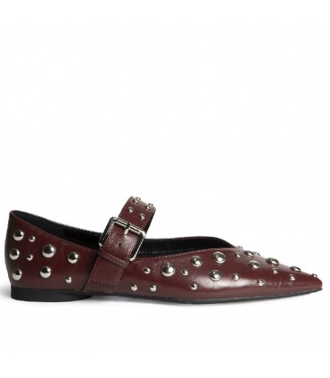 ZAPATO PLANO CHAPITAS M5635 BURDEOS