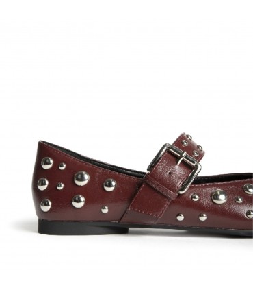 ZAPATO PLANO CHAPITAS M5635 BURDEOS
