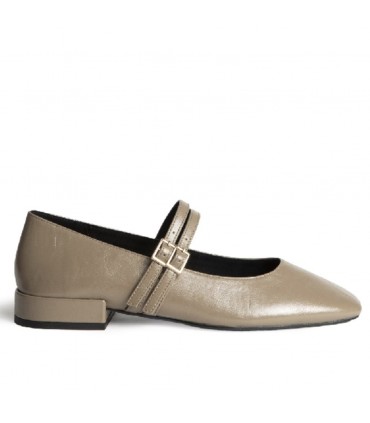 ZAPATO MARY JANE DOS HEBILLAS M5645 TAUPE