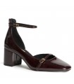 ZAPATO TACON CHAROL CON HEBILLAS M5750 BURDEOS