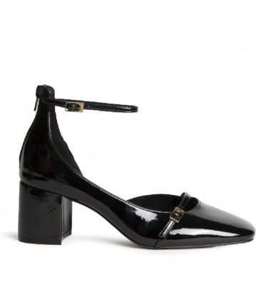 ZAPATO TACON CHAROL CON HEBILLAS M5750 NEGRO