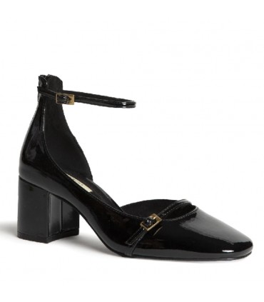 ZAPATO TACON CHAROL CON HEBILLAS M5750 NEGRO