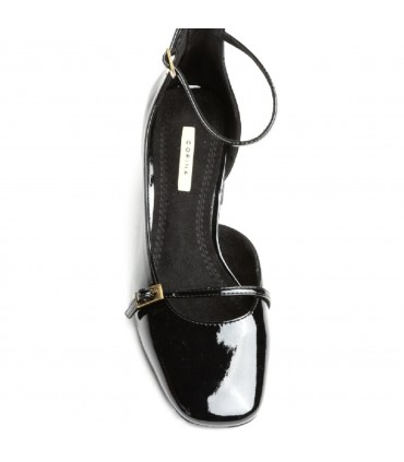 ZAPATO TACON CHAROL CON HEBILLAS M5750 NEGRO