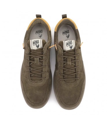 ZAPATILLA CHICO PIEL WALK IN PITAS KUME 14-KAKI