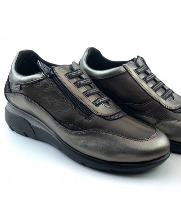 ZAPATO 48 HORAS PIEL 520708/55 GRIS PLATA VIEJA