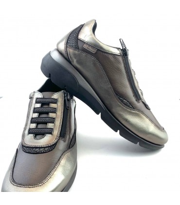 ZAPATO 48 HORAS PIEL 520708/55 GRIS PLATA VIEJA