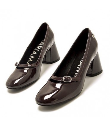 ZAPATO TACON CHAROL MARIA MARE 63706 BURDEOS