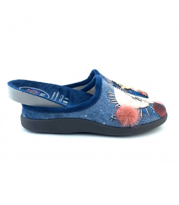 ZAPATILLA CASA FLOSSY POMPON 26-280 MARINO