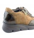 ZAPATO PIEL CORDON ELASTICO Y CREMALLERA 3316  BRONCE