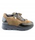 ZAPATO PIEL CORDON ELASTICO Y CREMALLERA 3316  BRONCE