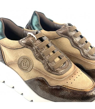 ZAPATILLA AMARPIES CORDON ELASTICO AMD29416 TAUPE