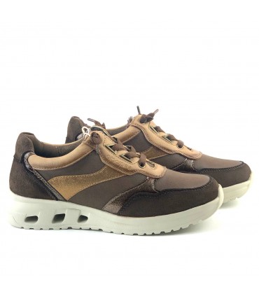 ZAPATILLA AMARPIES CORDON ELASTICO AMD29409 MARRON