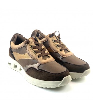 ZAPATILLA AMARPIES CORDON ELASTICO AMD29409 MARRON