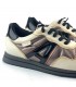 ZAPATILLA AMARPIES LETRA LATERAL AMD29399 CREMA BRONCE