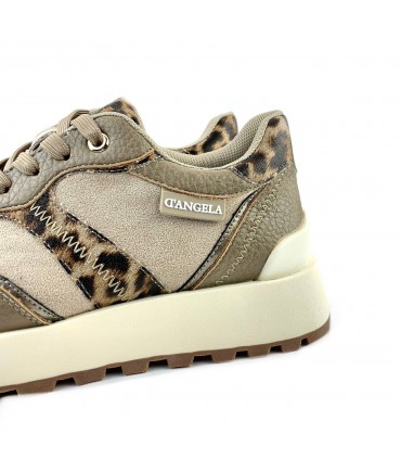 ZAPATILLA DETALLE LEOPARDO DWS29047 TAUPE