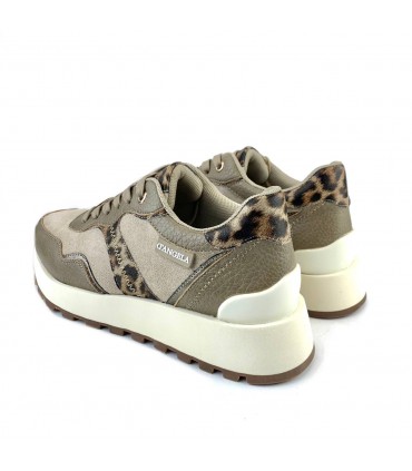 ZAPATILLA DETALLE LEOPARDO DWS29047 TAUPE