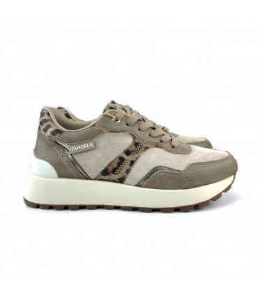 ZAPATILLA DETALLE LEOPARDO DWS29047 TAUPE