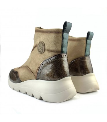 ZAPATILLA ABOTINADA AMARPIES CREMALLERA AMD29419 TAUPE