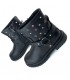 BOTA MOTERA NIÑA C1572 NEGRO