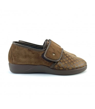 ZAPATILLA DEVALVERDE VELCRO 1109 CADENAS MARRON