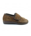 ZAPATILLA DEVALVERDE VELCRO 1109 CADENAS MARRON