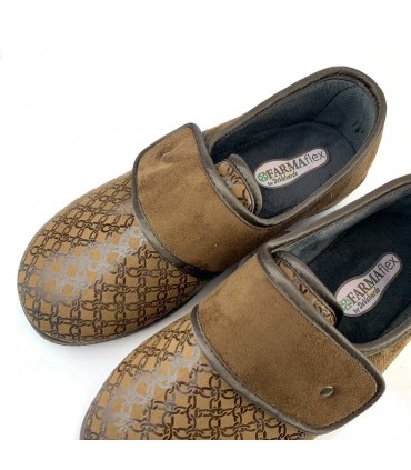 ZAPATILLA DEVALVERDE VELCRO 1109 CADENAS MARRON