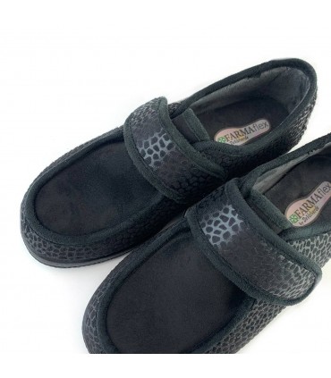 ZAPATILLA DEVALVERDE VELCRO WALABY 1128 NEGRO