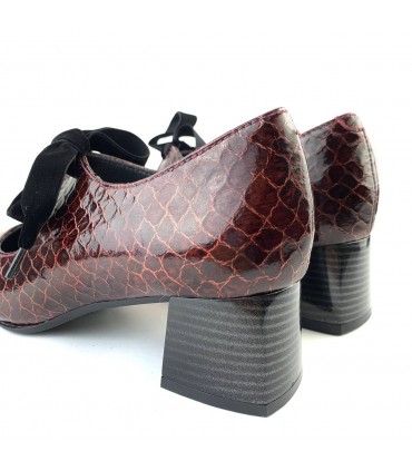 ZAPATO PIEL D CHICAS 4875 COCO BURDEOS