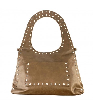 BOLSO POLIPIEL CHAPITAS ADLX250722-3 MARRON