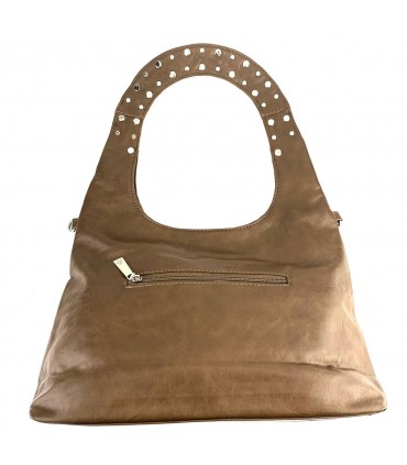 BOLSO POLIPIEL CHAPITAS ADLX250722-3 MARRON