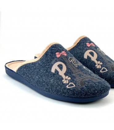 ZAPATILLA CASA JAVER PARIS 30-430 MARINO