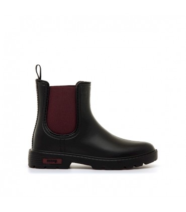 BOTIN AGUA MUSTANG 56334  NEGRO ELASTICO BURDEOS