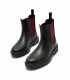 BOTIN AGUA MUSTANG 56334  NEGRO ELASTICO BURDEOS