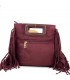 BOLSO ANTE TACHUELAS Y FLECOS JYL68040 GRANATE