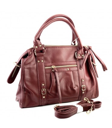 BOLSO MANO Y BANDOLERA CTS73723 GRANATE