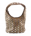 BOLSO POLIPIEL TACHUELAS BFY27999 KHAKI