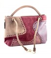 BOLSO POLIPIEL Y ANTE YVN28262 BURDEOS Y CHOCOLATE