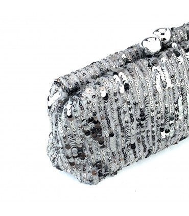 BOLSO LENTEJUELAS AST20686 4 PLATA