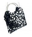 BOLSO FIESTA LENTEJUELAS NEGRO PLATA AST20645