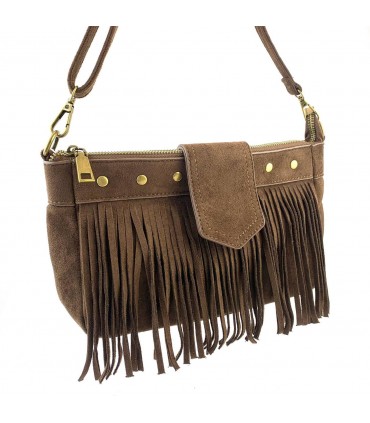 BANDOLERA FLECOS KMV309417 COFFEE