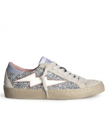 ZAPATILLA GLITTER RAYO M6022 PLATA