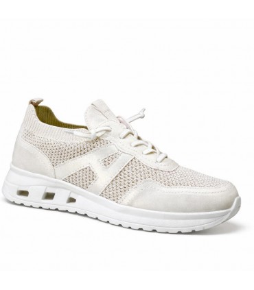 ZAPATILLA CALCETIN AMARPIES  LETRA AMD30014 PLATINO