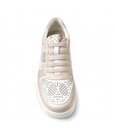 ZAPATILLA CONFORT AMARPIES  ELASTICOS AHI30062 COMBI BEIGE
