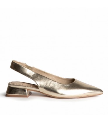 ZAPATO DESTALONADO TACON BAJO M6215 ORO