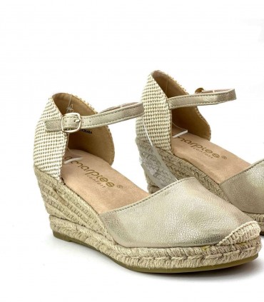 CUÑA CERRADA YUTE AMARPIES ACX26484 PLATINO