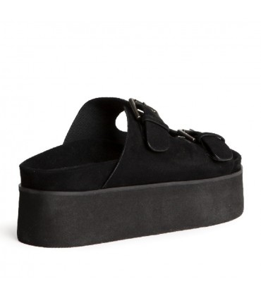 ZUECO PLATAFORMA HEBILLAS M6380 NEGRO